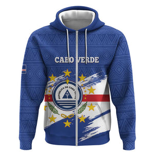 Personalized Cape Verde Hoodie Coat Of Arms - African Pattern