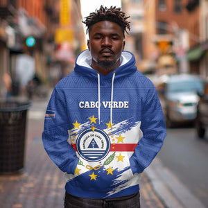 Personalized Cape Verde Hoodie Coat Of Arms - African Pattern