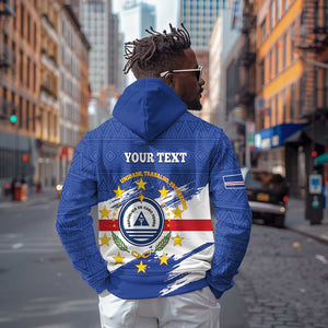 Personalized Cape Verde Hoodie Coat Of Arms - African Pattern