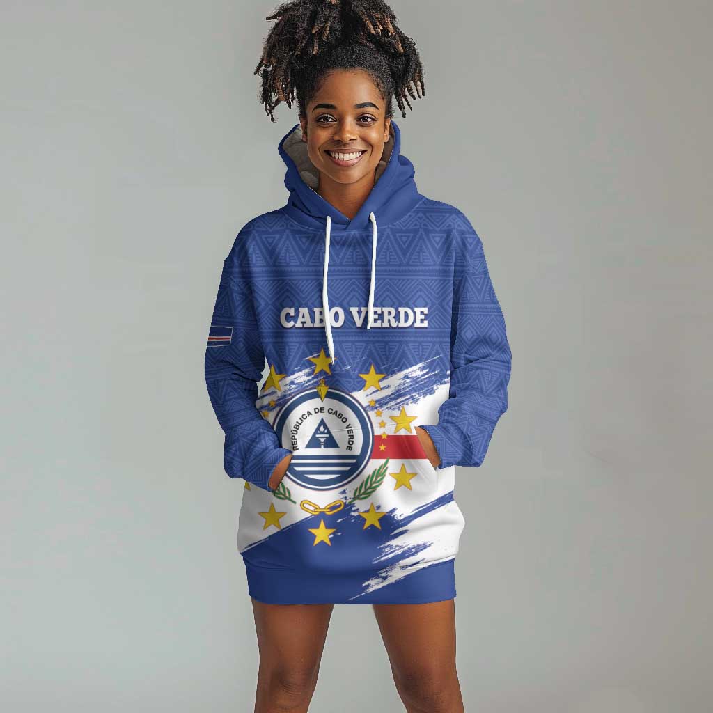 Personalized Cape Verde Hoodie Dress Coat Of Arms - African Pattern