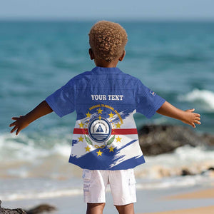 Personalized Cape Verde Kid Hawaiian Shirt Coat Of Arms - African Pattern