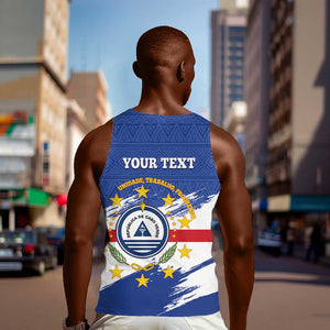 Personalized Cape Verde Men Tank Top Coat Of Arms - African Pattern