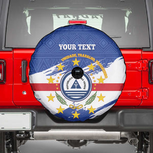 Personalized Cape Verde Spare Tire Cover Coat Of Arms - African Pattern