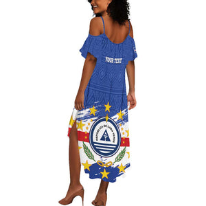 Personalized Cape Verde Summer Maxi Dress Coat Of Arms - African Pattern