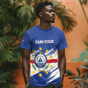 Personalized Cape Verde T shirt Coat Of Arms - African Pattern