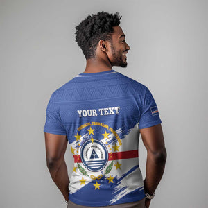 Personalized Cape Verde T shirt Coat Of Arms - African Pattern