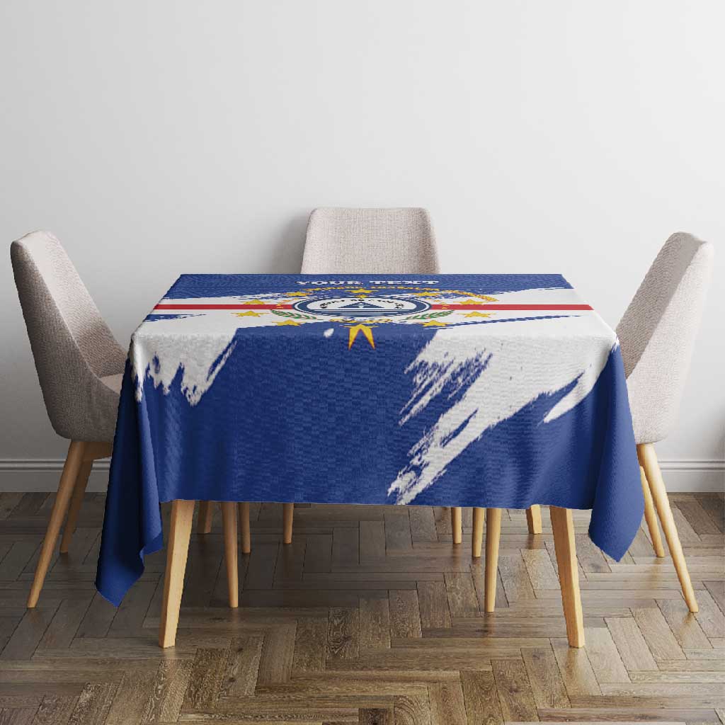 Personalized Cape Verde Tablecloth Coat Of Arms - African Pattern