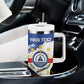 Personalized Cape Verde Tumbler With Handle Coat Of Arms - African Pattern