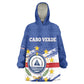Personalized Cape Verde Wearable Blanket Hoodie Coat Of Arms - African Pattern