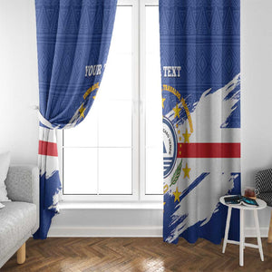 Personalized Cape Verde Window Curtain Coat Of Arms - African Pattern