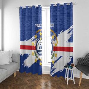 Personalized Cape Verde Window Curtain Coat Of Arms - African Pattern