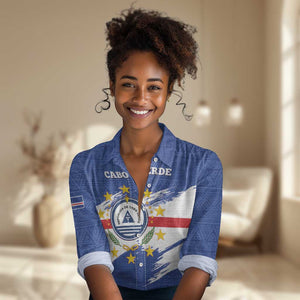 Personalized Cape Verde Women Casual Shirt Coat Of Arms - African Pattern