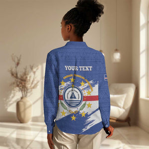 Personalized Cape Verde Women Casual Shirt Coat Of Arms - African Pattern