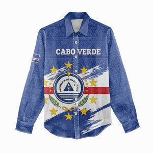 Personalized Cape Verde Women Casual Shirt Coat Of Arms - African Pattern