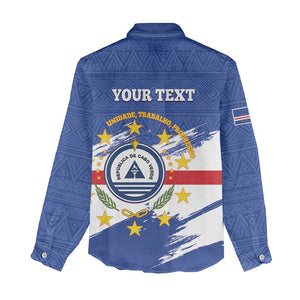 Personalized Cape Verde Women Casual Shirt Coat Of Arms - African Pattern