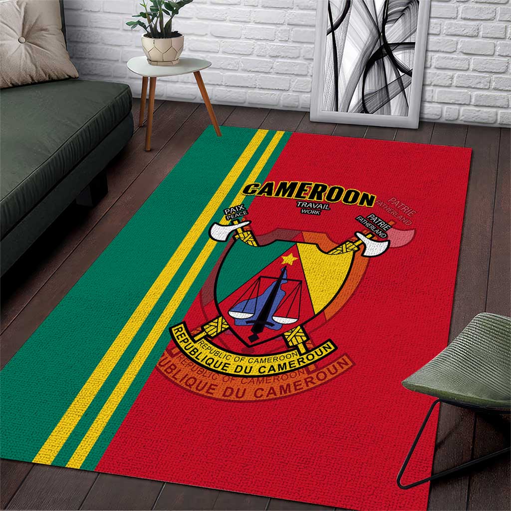 Cameroon Happy Unity Day Cameroun Coat Of Arms Area Rug