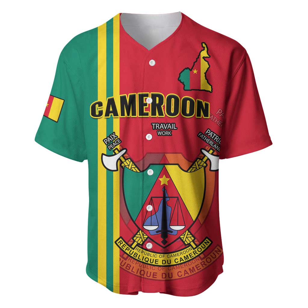 Cameroon Happy Unity Day Cameroun Coat Of Arms Baseball Jersey