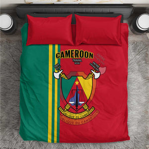 Cameroon Happy Unity Day Cameroun Coat Of Arms Bedding Set