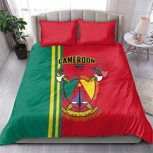 Cameroon Happy Unity Day Cameroun Coat Of Arms Bedding Set