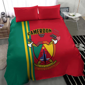 Cameroon Happy Unity Day Cameroun Coat Of Arms Bedding Set