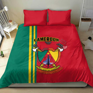 Cameroon Happy Unity Day Cameroun Coat Of Arms Bedding Set