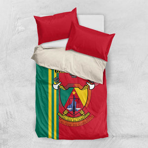 Cameroon Happy Unity Day Cameroun Coat Of Arms Bedding Set