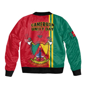 Cameroon Happy Unity Day Cameroun Coat Of Arms Bomber Jacket