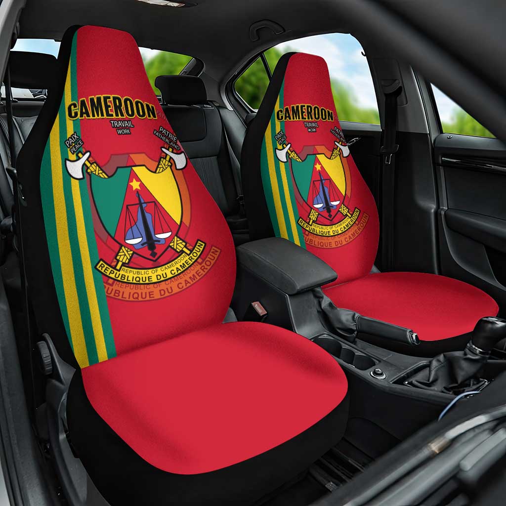 Cameroon Happy Unity Day Cameroun Coat Of Arms Car Seat Cover