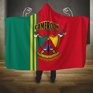 Cameroon Happy Unity Day Cameroun Coat Of Arms Hooded Blanket