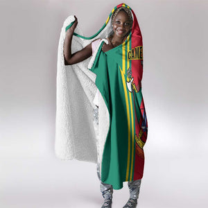 Cameroon Happy Unity Day Cameroun Coat Of Arms Hooded Blanket