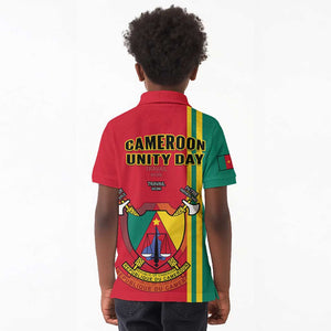 Cameroon Happy Unity Day Cameroun Coat Of Arms Kid Polo Shirt