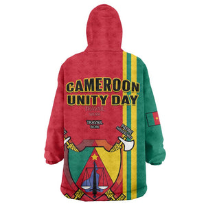 Cameroon Happy Unity Day Cameroun Coat Of Arms KId Wearable Blanket Hoodie