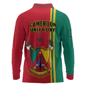 Cameroon Happy Unity Day Cameroun Coat Of Arms Long Sleeve Polo Shirt