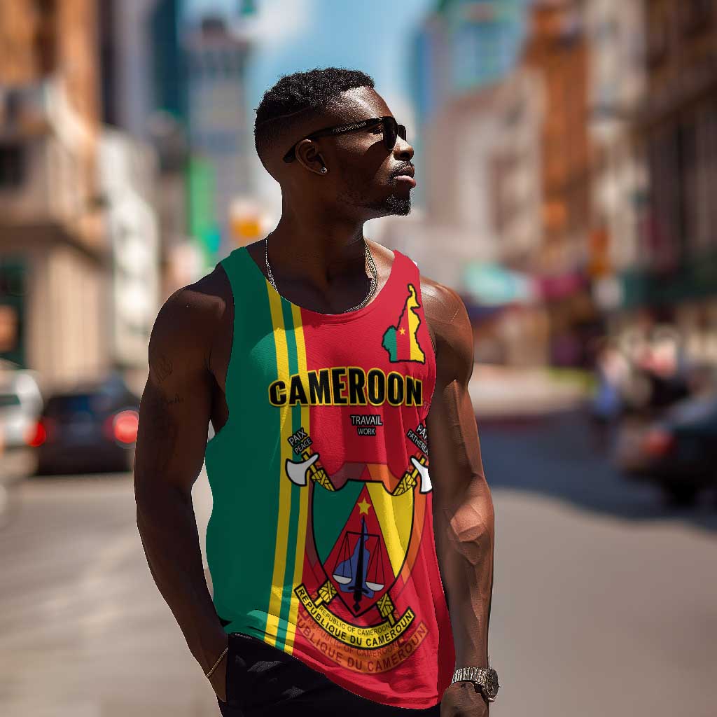 Cameroon Happy Unity Day Cameroun Coat Of Arms Men Tank Top