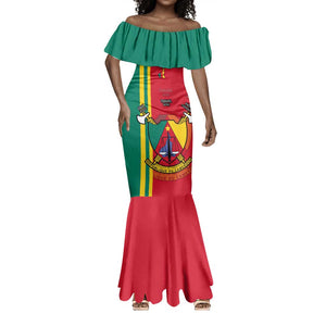 Cameroon Happy Unity Day Cameroun Coat Of Arms Mermaid Dress