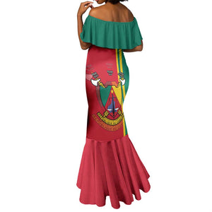 Cameroon Happy Unity Day Cameroun Coat Of Arms Mermaid Dress