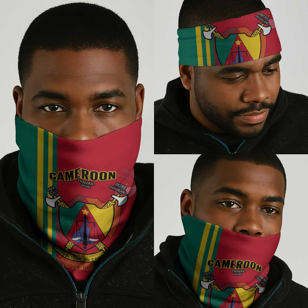 Cameroon Happy Unity Day Cameroun Coat Of Arms Neck Gaiter LT14