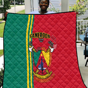 Cameroon Happy Unity Day Cameroun Coat Of Arms Quilt