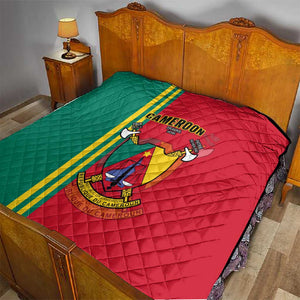 Cameroon Happy Unity Day Cameroun Coat Of Arms Quilt