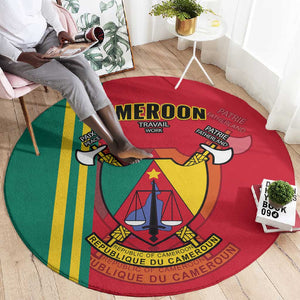 Cameroon Happy Unity Day Cameroun Coat Of Arms Round Carpet