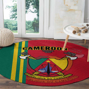 Cameroon Happy Unity Day Cameroun Coat Of Arms Round Carpet