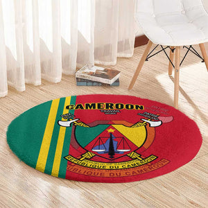 Cameroon Happy Unity Day Cameroun Coat Of Arms Round Carpet