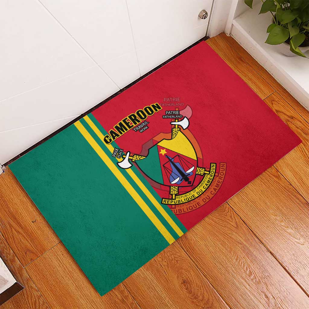 Cameroon Happy Unity Day Cameroun Coat Of Arms Rubber Doormat