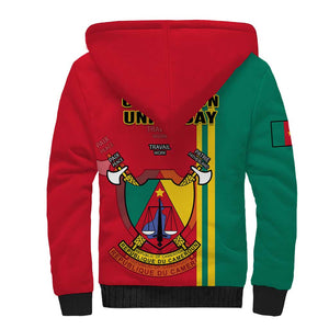 Cameroon Happy Unity Day Cameroun Coat Of Arms Sherpa Hoodie