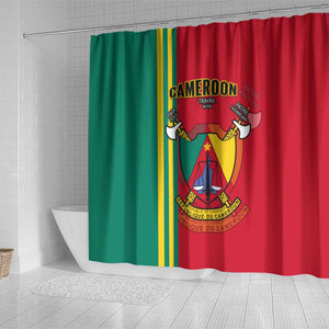 Cameroon Happy Unity Day Cameroun Coat Of Arms Shower Curtain