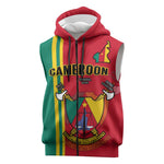 Cameroon Happy Unity Day Cameroun Coat Of Arms Sleeveless Zip Hoodie - African Pride