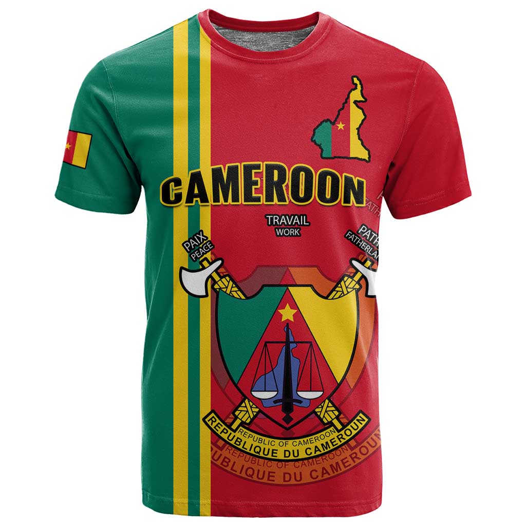 Cameroon Happy Unity Day Cameroun Coat Of Arms T shirt