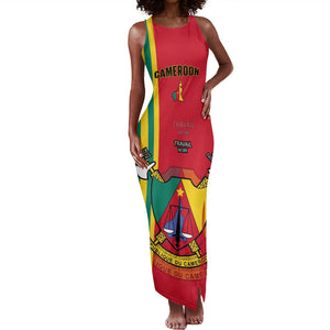 Cameroon Happy Unity Day Cameroun Coat Of Arms Tank Maxi Dress