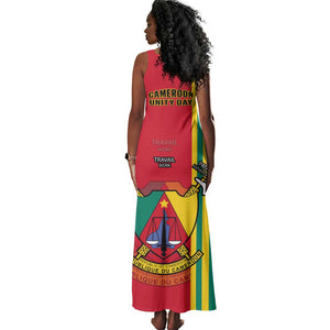 Cameroon Happy Unity Day Cameroun Coat Of Arms Tank Maxi Dress