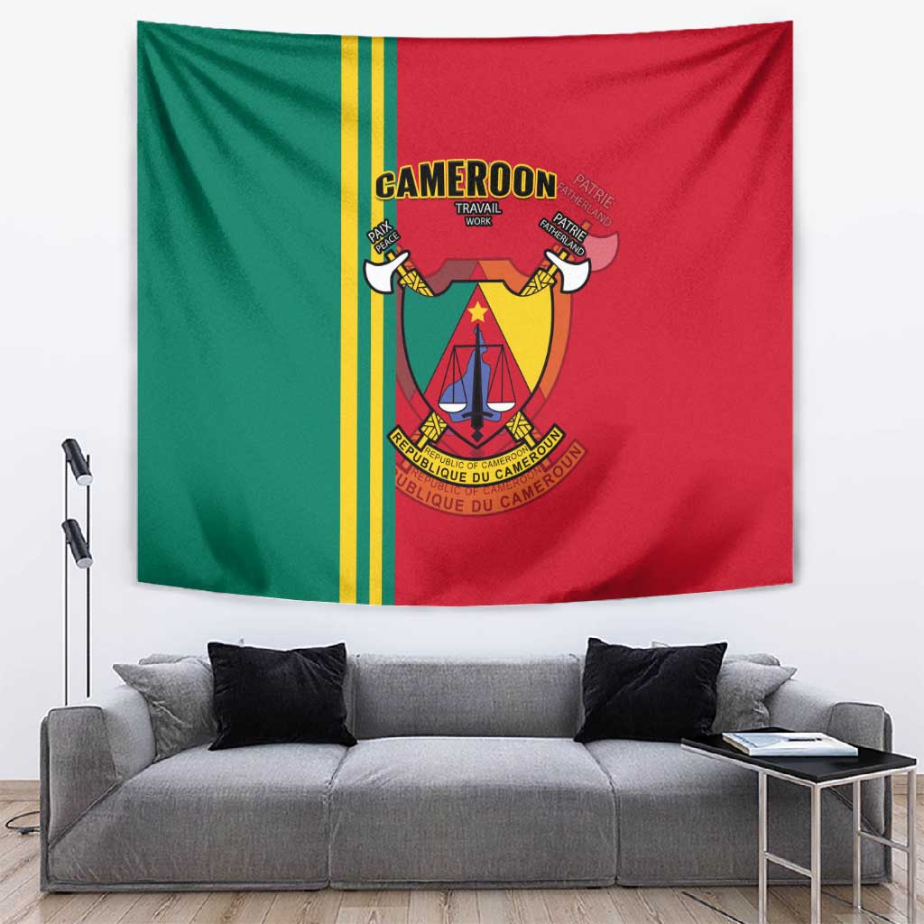 Cameroon Happy Unity Day Cameroun Coat Of Arms Tapestry